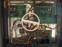Image # 41586: Blackwater 100 Inside Backbox 
(A round fluorescent bulb has been substituted for the factory incandescent bulb.)