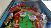 Image # 65890: Spain 82 Upper Playfield 
(The elevated plastic ball tube is not original to this game.)