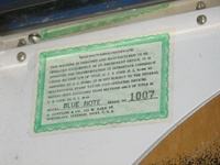 Image # 42330: Blue Note Sample Game - Inked Serial Number 
(This game is stamped '01007 S' in the wood.)