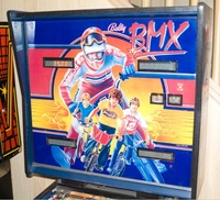 Image # 42547: BMX Early Production Backglass 
(Serial number EBMX1003.)
