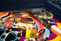 Image # 43314: BMX Early Production Playfield - Right Outlane Closed 
(Serial number EBMX1003.)