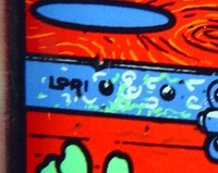 Image # 58873: Nautilus Artist Signature on Backglass 
(This is the treasure chest on the lower left backglass.)