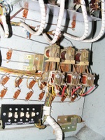 Image # 64263: Miss Universo (3 Ladies) Inside Backbox - Lower Left 
(A braided string has been tied to a relay, likely as a temporary solution to a repair issue.)