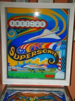 Image # 55867: Supersonic Early Production Backglass 
(Serial number 0003.)