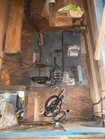 Image # 74484: Bomber Inside Cabinet 
(Stapled to the inside of the coin door is a white paper tag indicating 'No. 22501'.)