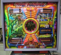 Image # 56456: Time Machine Illuminated Backglass 
(Serial number F/124.136.)