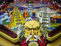 Image # 56465: Time Machine Playfield - Detail 
(Serial number F/124.136.)