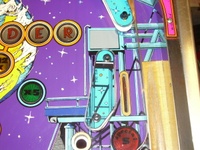 Image # 65547: World Defender Playfield - Detail 
(Serial number 6521.)