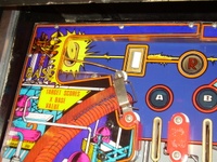 Image # 65538: World Defender Playfield - Detail 
(Serial number 6521.)