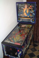 Image # 41741: Pinball Magic Ticket Vender Version 
(To the right of the coin door are the slot for the tickets and the 'low on tickets' red indicator light.)