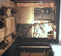 Image # 14786: Space Hawks Inside Backbox 
(A board is missing.)