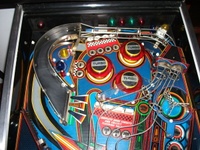 Image # 46277: F1 Grand Prix Upper Playfield 
(The drop targets shown here are not original to this game.)