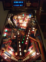 Image # 46276: F1 Grand Prix Illuminated Playfield 
(The drop targets shown here are not original to this game.)