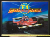 Image # 33068: F1 Grand Prix Backglass 
(A measuring tape has been placed along the bottom edge of the glass.)