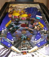 Image # 27461: Dakar Playfield 
(This playfield has the original silver posts as shown in the flyer.)