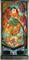 Image # 60602: Black Fever Playfield 
(The black side walls of this playfield are replacements for the original wood. The playfield glass is from a Zaccaria game and has the Zaccaria logo etched into its corners.)