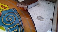 Image # 71990: Bullfight Playfield - Detail 
(Serial number BF-1698.)