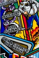 Image # 28697: Safe Cracker Prototype Playfield - Detail 
(Two of these four inserts have different words on the production playfield.)