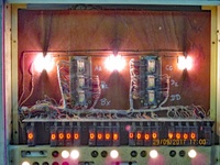 Image # 70611: Flower's Child Illuminated Backbox Insert - Front 
(Three festoon lamps illuminate the backglass.)