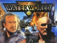 Image # 68103: Waterworld Original Backglass Artwork 
(Artists are Constantino Mitchell and Jeanine Mitchell.Acrylic paint on illustration board.Dimensions 30 inches by 40 inches.)