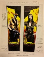 Image # 68903: Waterworld Original Backbox Sketches 
(Artist is Constantino MitchellInk and magic marker on paper mounted on illustration boardDimensions 16 inches by 20 inches.)
