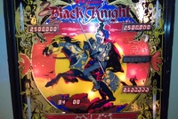 Image # 53901: Black Knight Limited Edition Backglass 
(Serial number 497514.)
