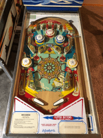Image # 74083: Buccaneer Sample - Playfield 
(The spinning target design show here is not original to this game and was later replaced with the correct one from New Old Stock. Serial number 01001 S.)