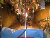 Image # 55856: Scared Stiff Inside Cabinet 
(The vertical silver tube and its black cord is part of the lamp used to illuminate this view. Serial number 52048101521.)