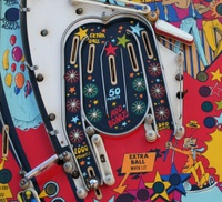Image # 53081: Le Grand 8 Captive Ball in Left Lane 
(The playfield plastic has been removed in this view.)