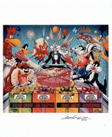 Image # 70467: Bugs Bunny's Birthday Ball Promotional Photo 
(Dimensions 8 inches by 10 inches.Signed by artist Python Anghelo in 2013.From the estate of Python Anghelo.)