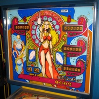 Image # 63483: Cosmic Princess Backglass - No Licensing Information 
(The upper right corner of the glass does not have licensing information. Serial number 10726.)