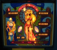 Image # 63484: Cosmic Princess Illuminated Backglass - No Licensing Information 
(The upper right corner of the glass does not have licensing information. Serial number 10726.)
