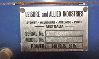 Image # 67048: Cosmic Princess Manufacturer Plate 
(Serial number 10433.)