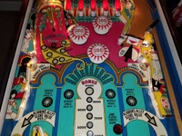 Image # 72244: Aladdin's Castle Illuminated Middle Playfield 
(Backbox serial number is 2317. Lower cabinet serial number is 4650 or 4850.)