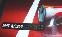 Image # 67355: Atleta Backglass Serial Number 
(Serial number 0102.)