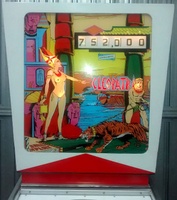 Image # 64683: Cleopatra Illuminated Backglass 
(The backbox has been repainted.)