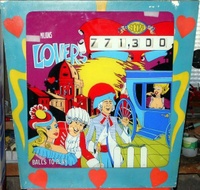 Image # 30969: Lovers Backglass 
(This game has the crimson playfield version.)