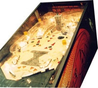 Image # 5731: The X Files Whitewood Playfield 
(This playfield has been autographed.)