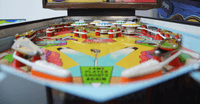 Image # 75876: Cabaret Sample Game - Playfield 
(The orange flipper rings are not original to this game. Cabinet serial number 9473.)