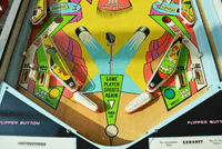 Image # 75879: Cabaret Sample Game - Lower Playfield 
(The orange flipper rings are not original to this game. Cabinet serial number 9473.)