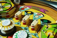 Image # 75881: Cabaret Sample Game - Playfield - Detail 
(Cabinet serial number 9473.)