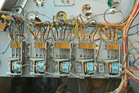 Image # 75913: Cabaret Sample Game - Under Playfield - Detail 
(Cabinet serial number 9473.)