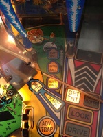 Image # 55570: No Good Gofers Prototype Game - Playfield Text 
(Above the golf ball, the words 'Putting Green' are not present. Also, to the right of the Extra Ball insert is the word 'Clubhouse'. Serial number 50461100012.)
