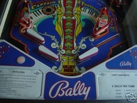 Image # 28201: Capt. Fantastic and The Brown Dirt Cowboy Orange Star Inserts - Lower Playfield 
(This playfield has orange star inserts, instead of the usual green ones. Game is serial number 3040.)