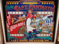 Image # 71925: Capt. Fantastic and The Brown Dirt Cowboy Backglass (with stars) 
(Serial number 16629.)