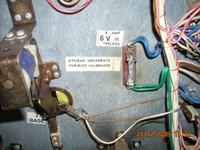 Image # 65433: Grand Slam Under Playfield - Detail 
(A jury-rigged fuse substitute is shown mounted in the fuse holder.)