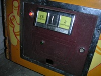 Image # 34234: Super Bowling Coin Door 
(Owner states the door is covered not with rust but with a kind of nylon coating.)