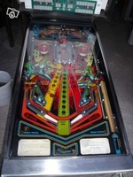 Image # 47196: Iron Balls Playfield 
(The six drop targets at the very top of the playfield are all in the down position.)