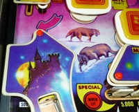 Image # 64889: Wolf Man Playfield - Detail 
(Serial number 0885.)