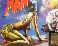 Image # 64879: Wolf Man Backglass - Detail 
(Serial number 0885.)